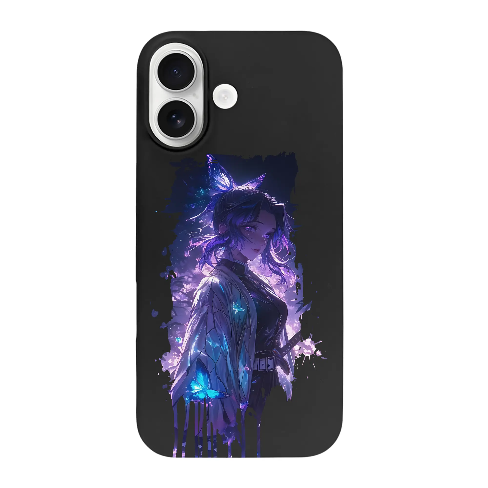 鬼滅の刃 グッズ,胡蝶 しのぶ - iPhone 17 シリーズ シリコンケース 薄型 耐衝撃 指紋防止 ソフトタッチカバー 精密フィット 傷防止 保護ケース iPhone 17/17 Air/17 Pro/17 Pro Max 対応